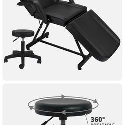 Adjustable Beauty Salon SPA Massage Bed Tattoo Table Chair (Fairly New)