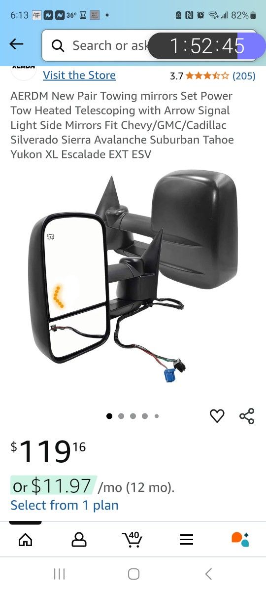 AERDM NEW PAIR TOWING MIRRORS
