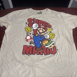 New Men's Nintendo Video Game Super Mario Bros Red Retro Classic T-Shirt Tee XL