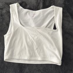 White Cropped tank 