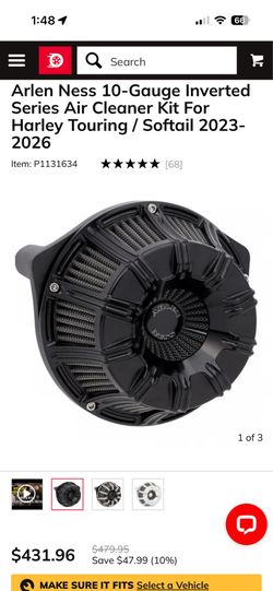 Arlen’s high flow air filter for Harley softail 2023-2026