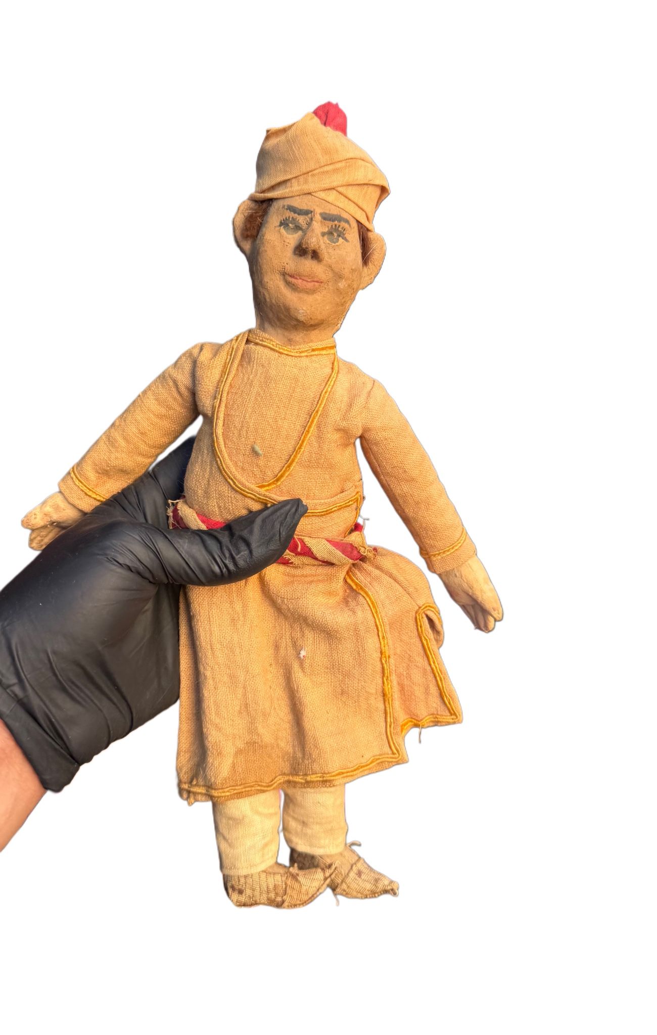 Textile cloth doll in traditional Indian attire