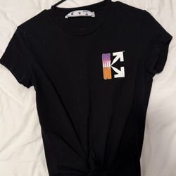 Small off white crop t shirt 