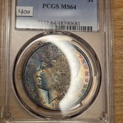 Toned Morgan Silver Dollar 