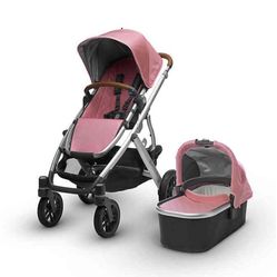 Pink Uppa Baby Stroller & Bassinet Orchid Sabrina Pink Excellent And Beautiful !!! Clicks Into Stroller Frame  Cruz Vista  (SELLING ONLY THE BASSINET)