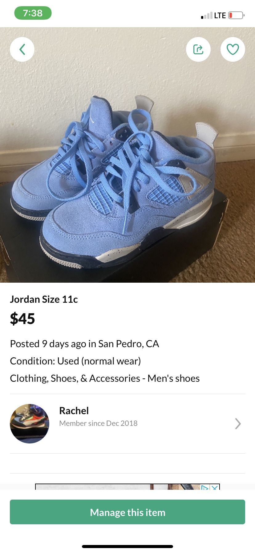 Jordan 5  45$ Stock X