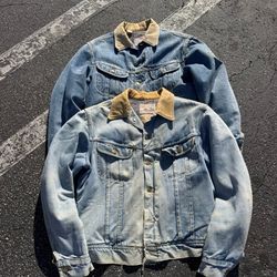 Pair Vintage 80s Lee Storm Rider Jackets