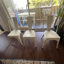 White Metal Rustic Chairs