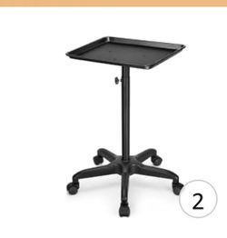 Salon Tray Cart Premium Metal Tattoo Tray Rolling Trolley Adjustable Height Storage Utility Cart for Clinic Spa Rolling Tray