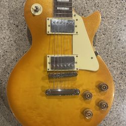 ✨ Gold Sparkle Electric Guitar - Stunning Wall Decor ✨