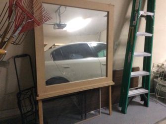 Mirror for back of bureau