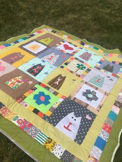 New Handmade Patchwork quilt. 100% Cotton.
