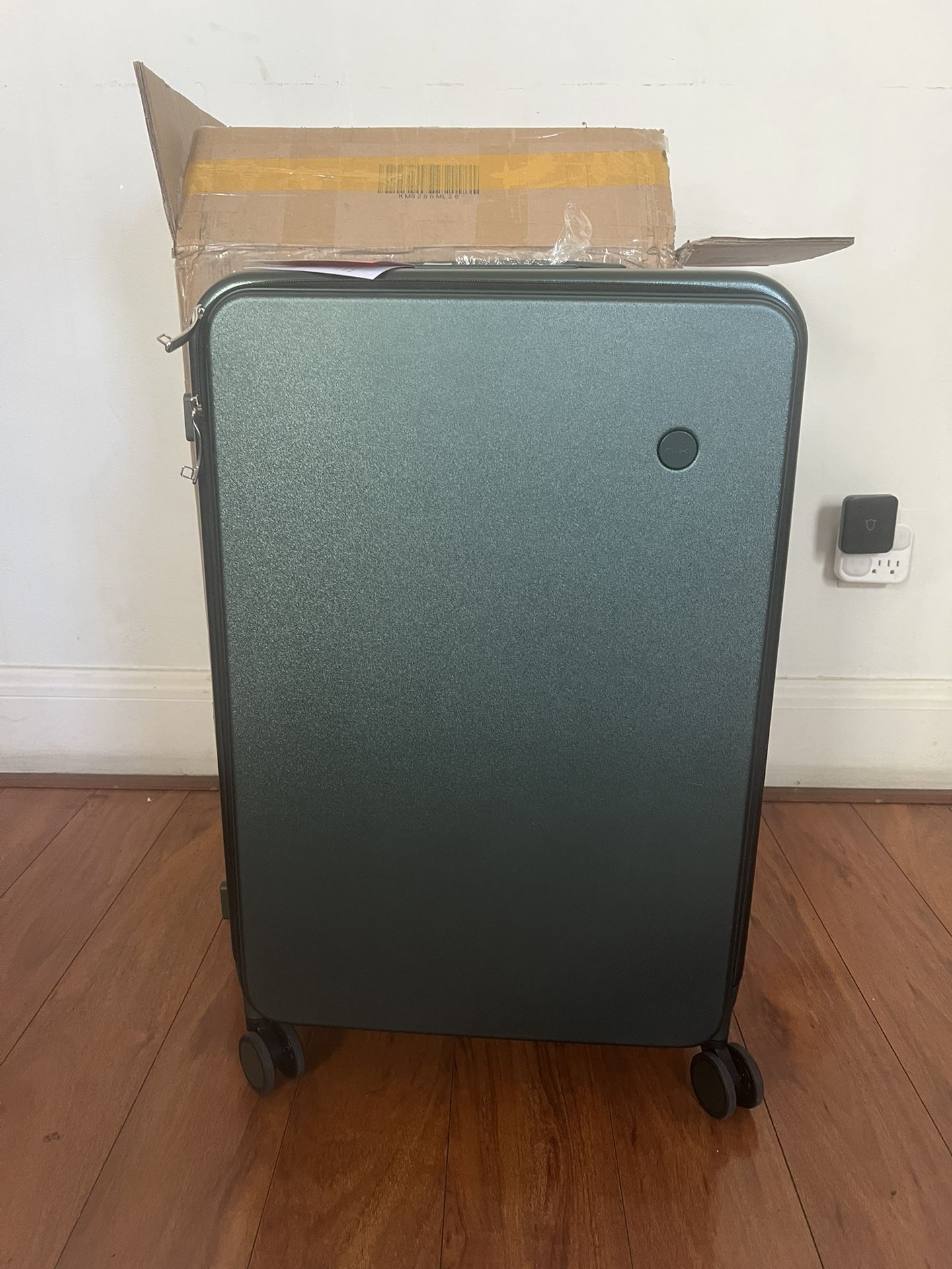 mixi Checked Luggage with Cup Phone Holder