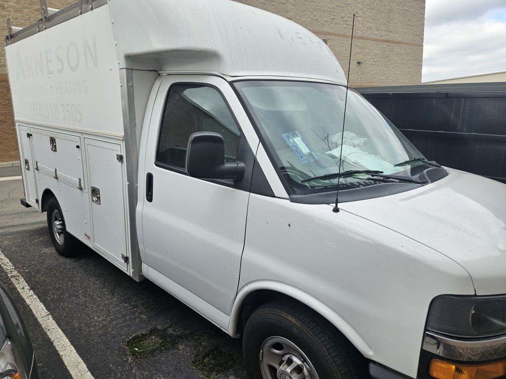 2018 Chevy Express 3500. Tool Boxes. Shelving. 6'3"Tall Inside. 30k Miles. Excellent Condition