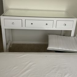 White Desk + Modern Office Chair – Matching Set