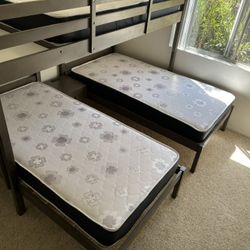 Triple Bunk Bed Frame With Mattresses 