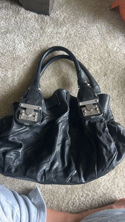 Juicy couture black leather satchel/Hobo Y2K