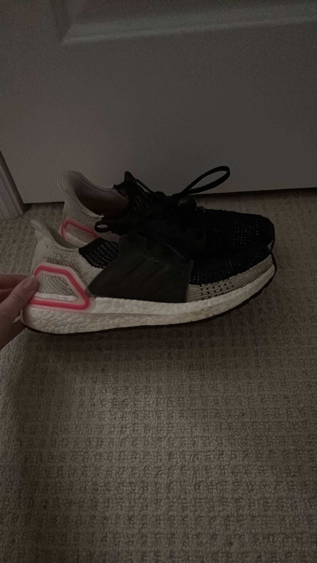 Ultra Boost, pink and black size 6.5