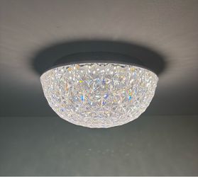 Ceiling Light Fixture, Quoizel Model #HD4971A, Used/Great Condition, Crystal-clear like