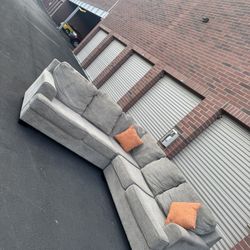 really Nice Light Gray Sectional Couch