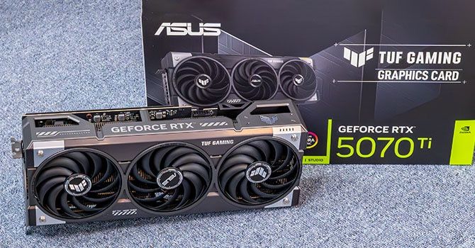 ASUS TUF Gaming GeForce RTX 5070 Ti OC Edition 16GB GDDR7 TUF-RTX5070TI-016G-GAMING PCI-Express 5.0 DLSS 4.0 Graphics Card