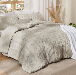 Bedsure Tufted Boho Comforter Set King Size