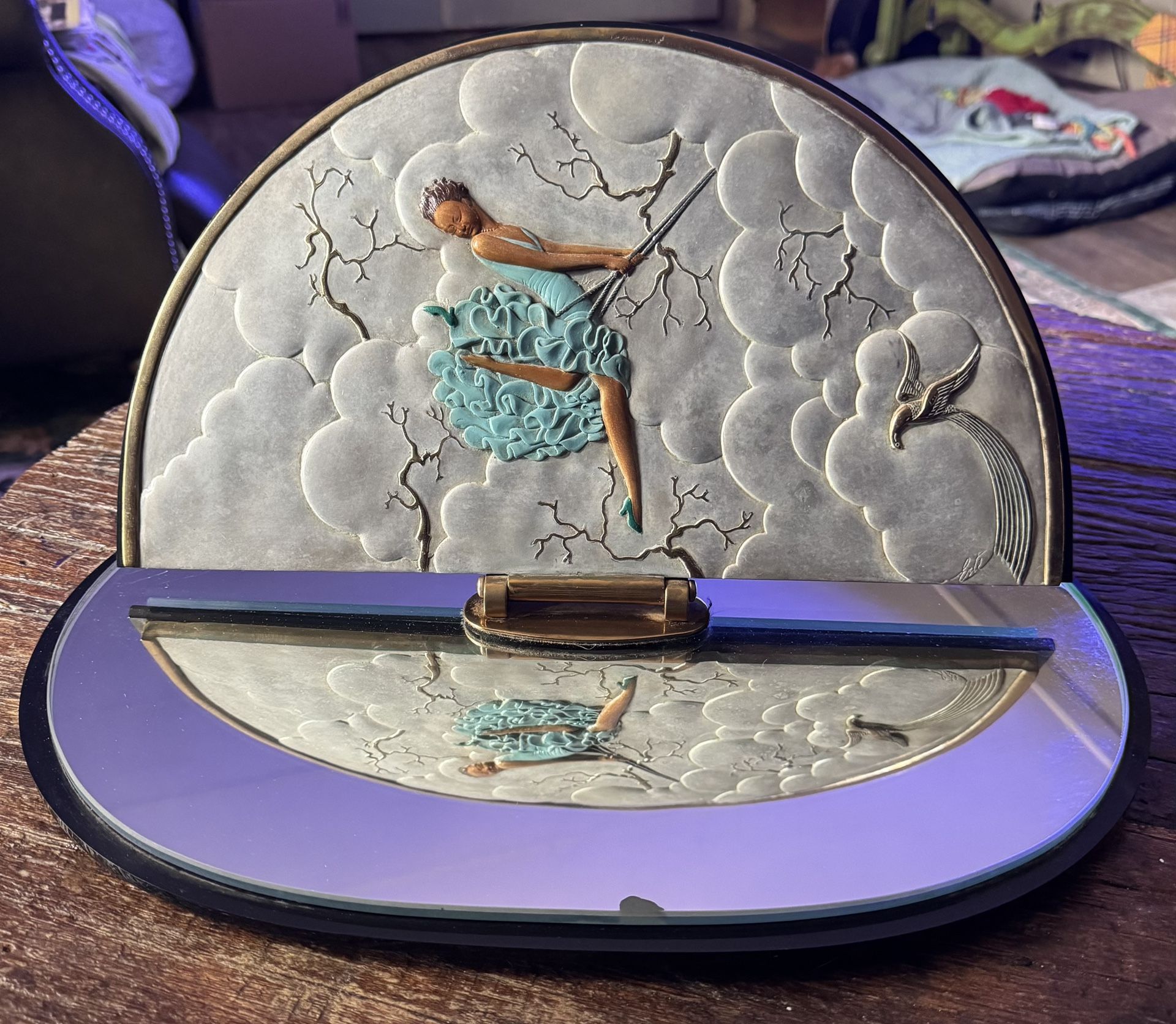 Erte Bronze Mirror