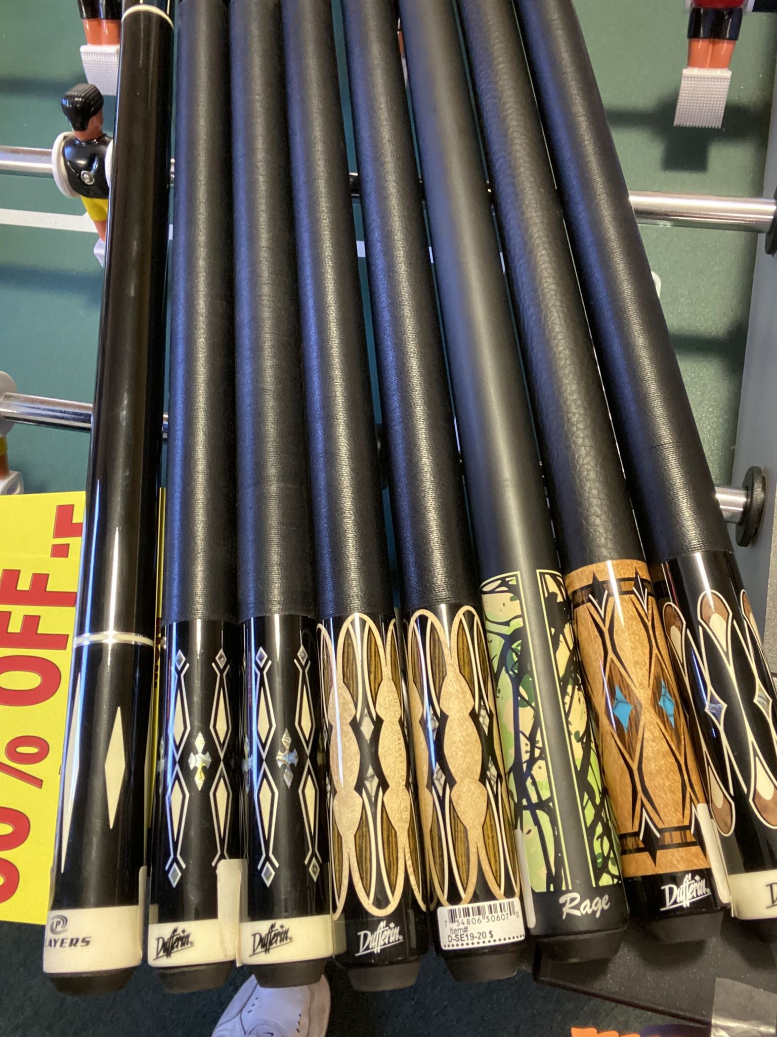 8 New Dufferin/Rage/Players Pool Cues Other - Sports & Outdoors