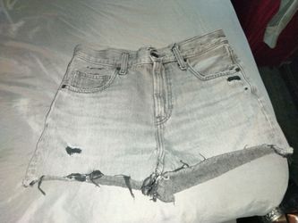Girls Gray Distressed Denim Cut-Off Shorts size 10