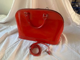 Beautiful red leather bag
