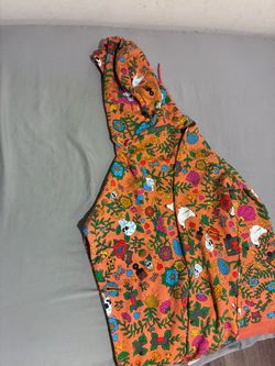 roberto logo orange hoodie
