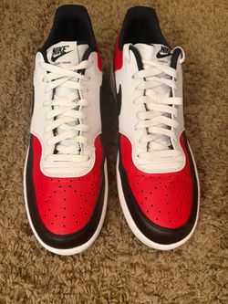 Men’s size 14 red and black Nike dunks