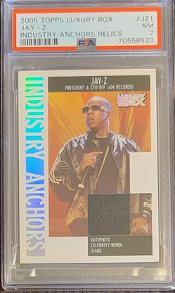 Graded 2005 Topps Luxury Box Industry Anchors Jay-Z Event Worn Jeans Card #'d 69/279 - Rare PSA 7 - Numbered - Authentic - Def Jam - Relic - Swatch for Sale in CA - OfferUp