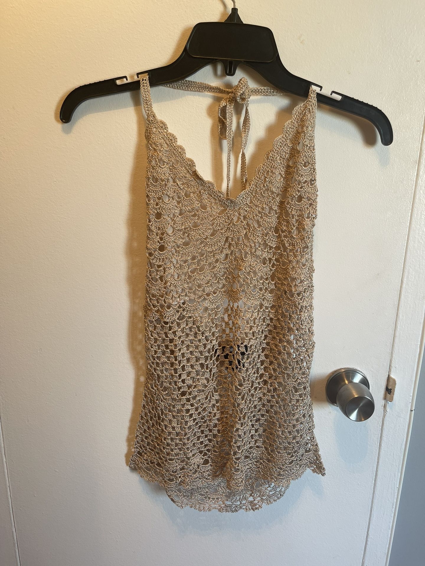 Crochet Backless Top. Gorgeous, Very Feminine Classic Top. Size S