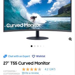 Samsung T55 Curved Monitor 