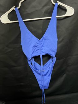 Frankie’s Bikini Blue Cut-Out One-Piece Swimsuit