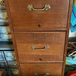 File Cabinet. Heavy Duty Vintage Solid Wood 