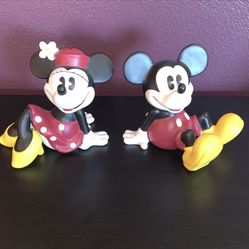 Vintage MICKEY & MINNIE MOUSE Piggy Banks Coins Dollars💰 Savings