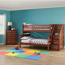 Kids Bunk Bed set Twin/Full 