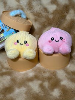 Dumpling Rainbow Plush Pink & Yellow