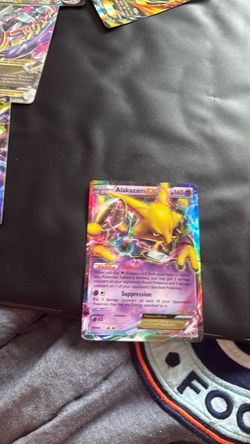 Pokemon Alakazam EX 125/124 Fates Collide Secret Rare Gold Card
