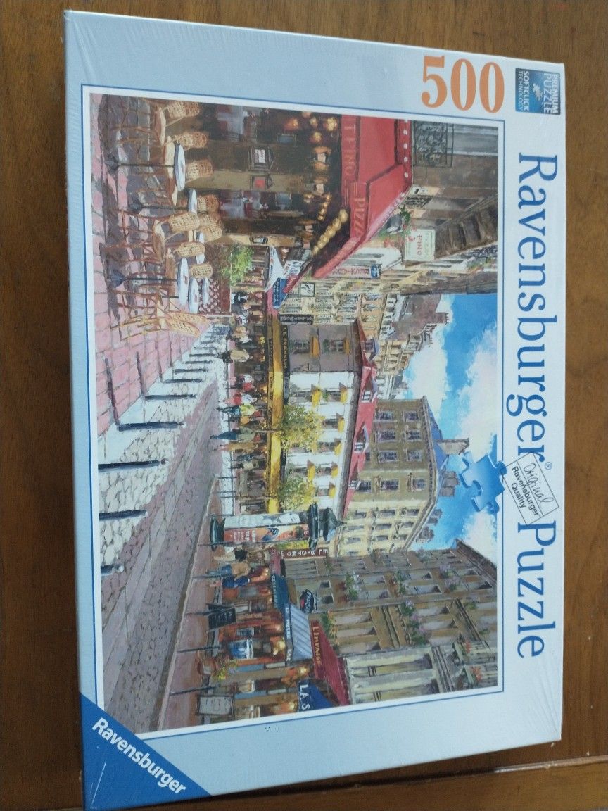 Ravensburger 500 Piece Jigsaw Puzzle Quaint Shops Boutiques Paris France Sealed