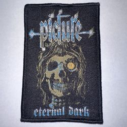 PICTURE, ETERNAL DARK, SEW ON BLACK BORDER WOVEN PATCH