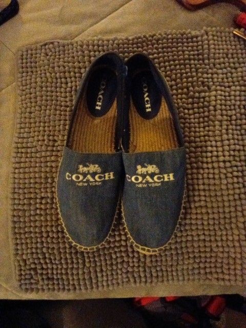 Coach Womens Rhoda Denim Slip-On 9.0-9.5