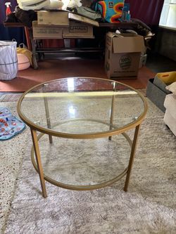 Glass coffee table