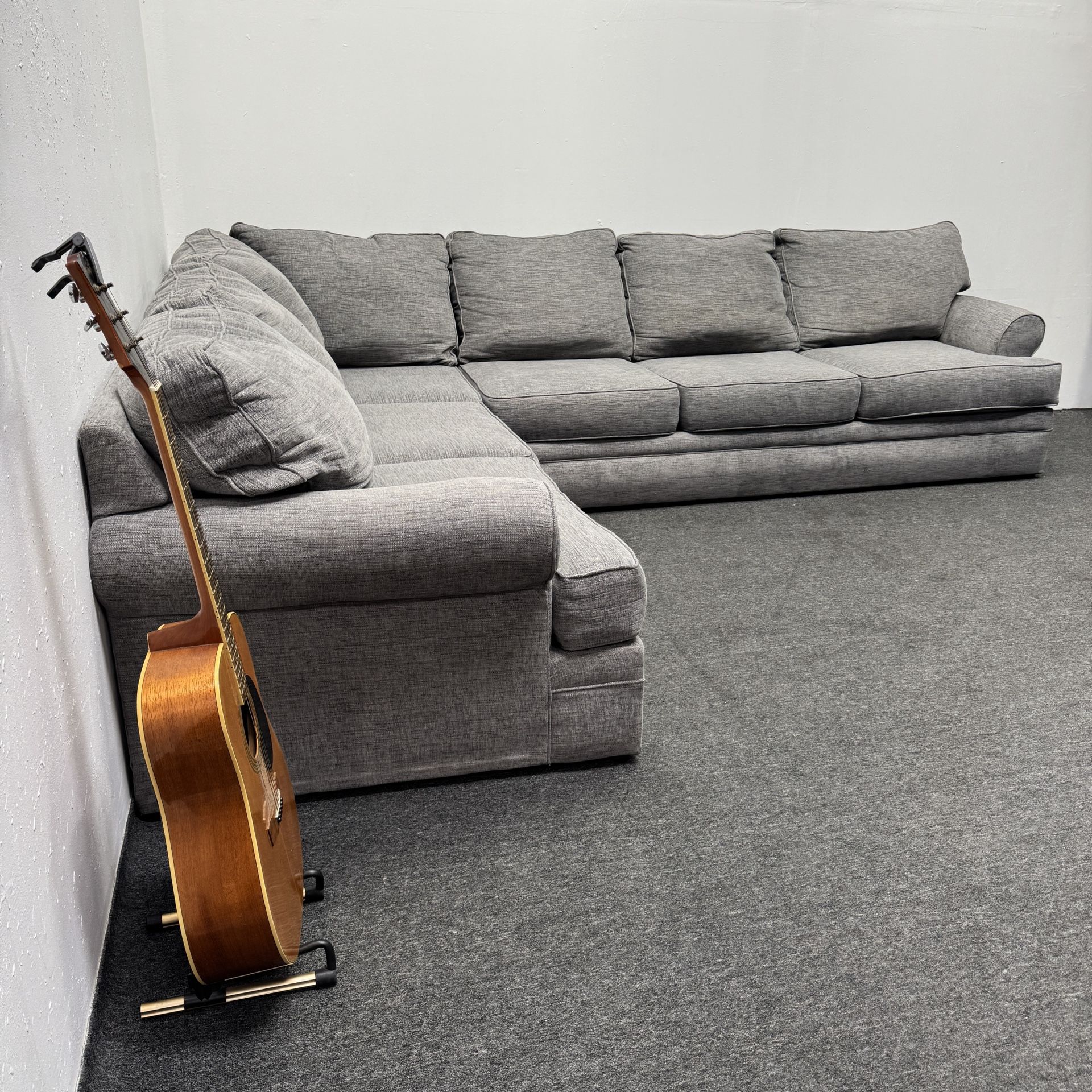 Long Gray L Sectional Couch - We Can Deliver