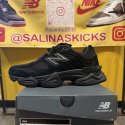 New balance 9060 triple Black Suede