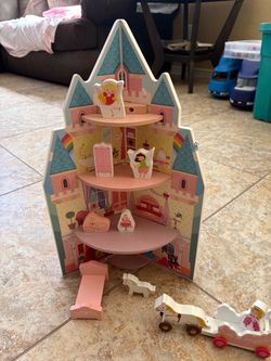 3 Sided Wooden Princess Castle