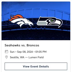 Seattle Seahawks vs Denver Broncos (9/8/24)-Price per seat 