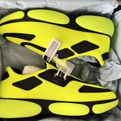 Prada Calzature Donna Fluorescent And Black Sneakers